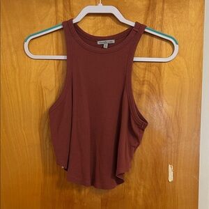 Charlotte Russe Dusty Rose Crop Tank Top